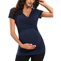 Polka Dot Print Cross Nursing T-Shirt for Maternity